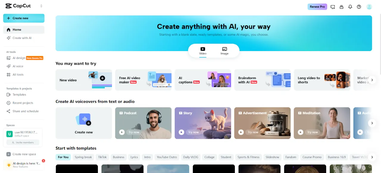 capcut ai video maker 2