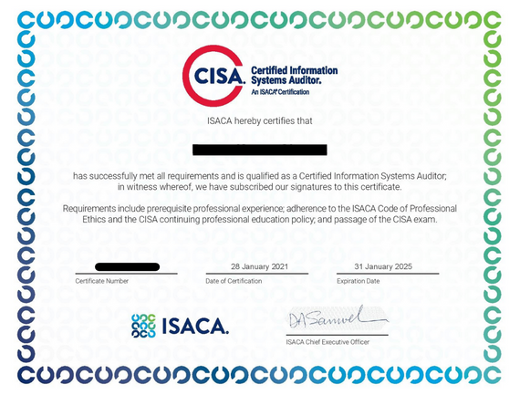 sample certificate