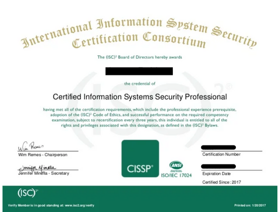 sample certificate
