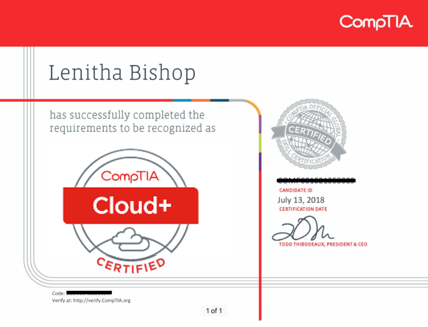 sample certificate