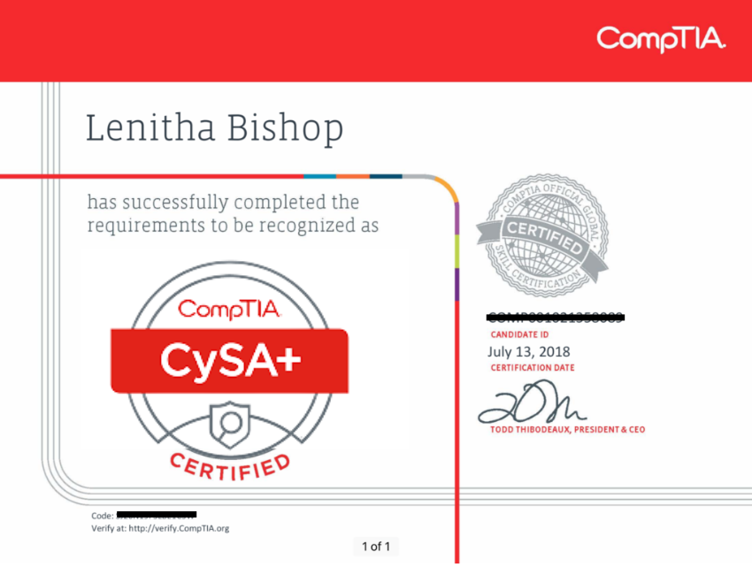 sample certificate