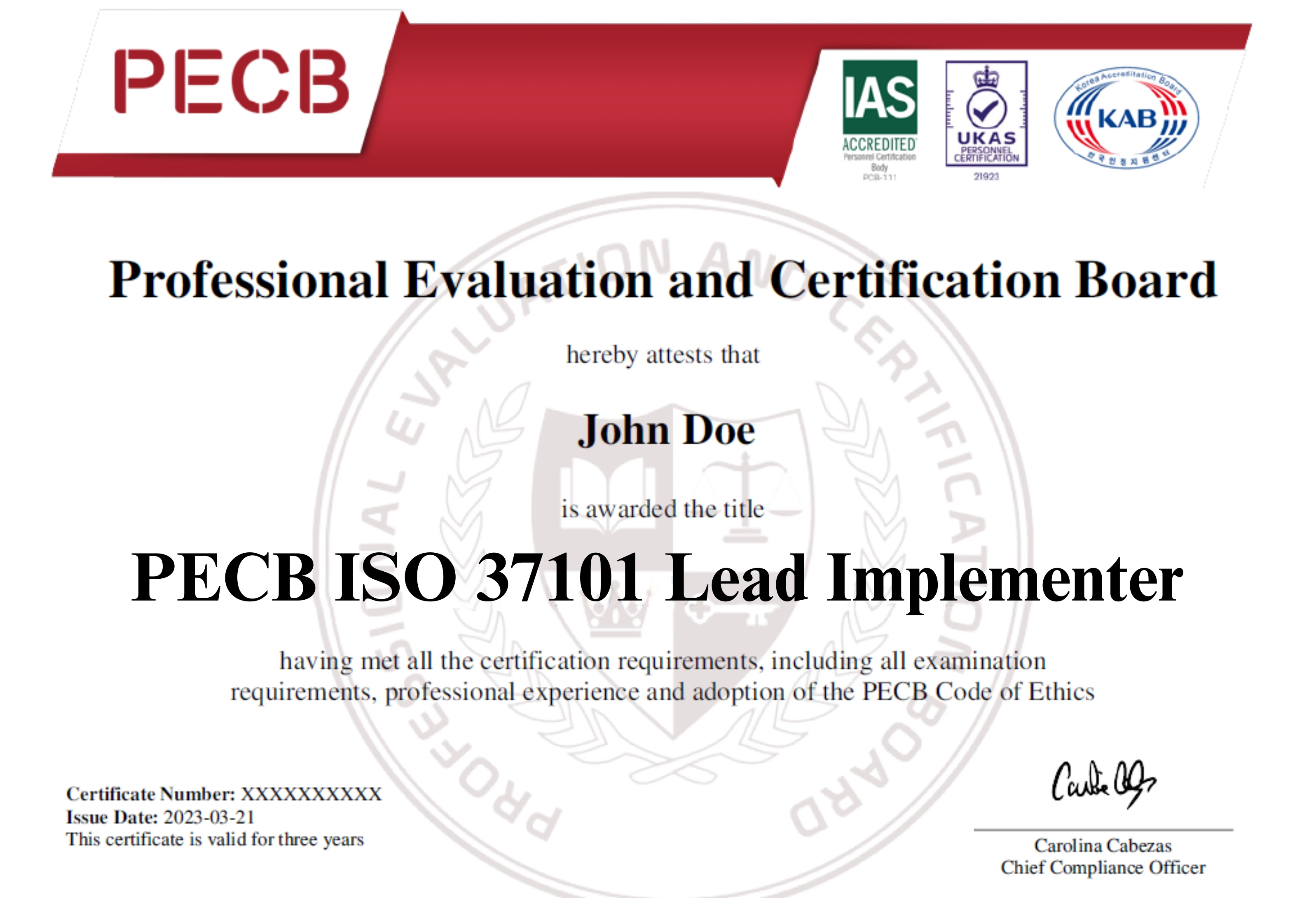 ISO 37101 Lead Implementer