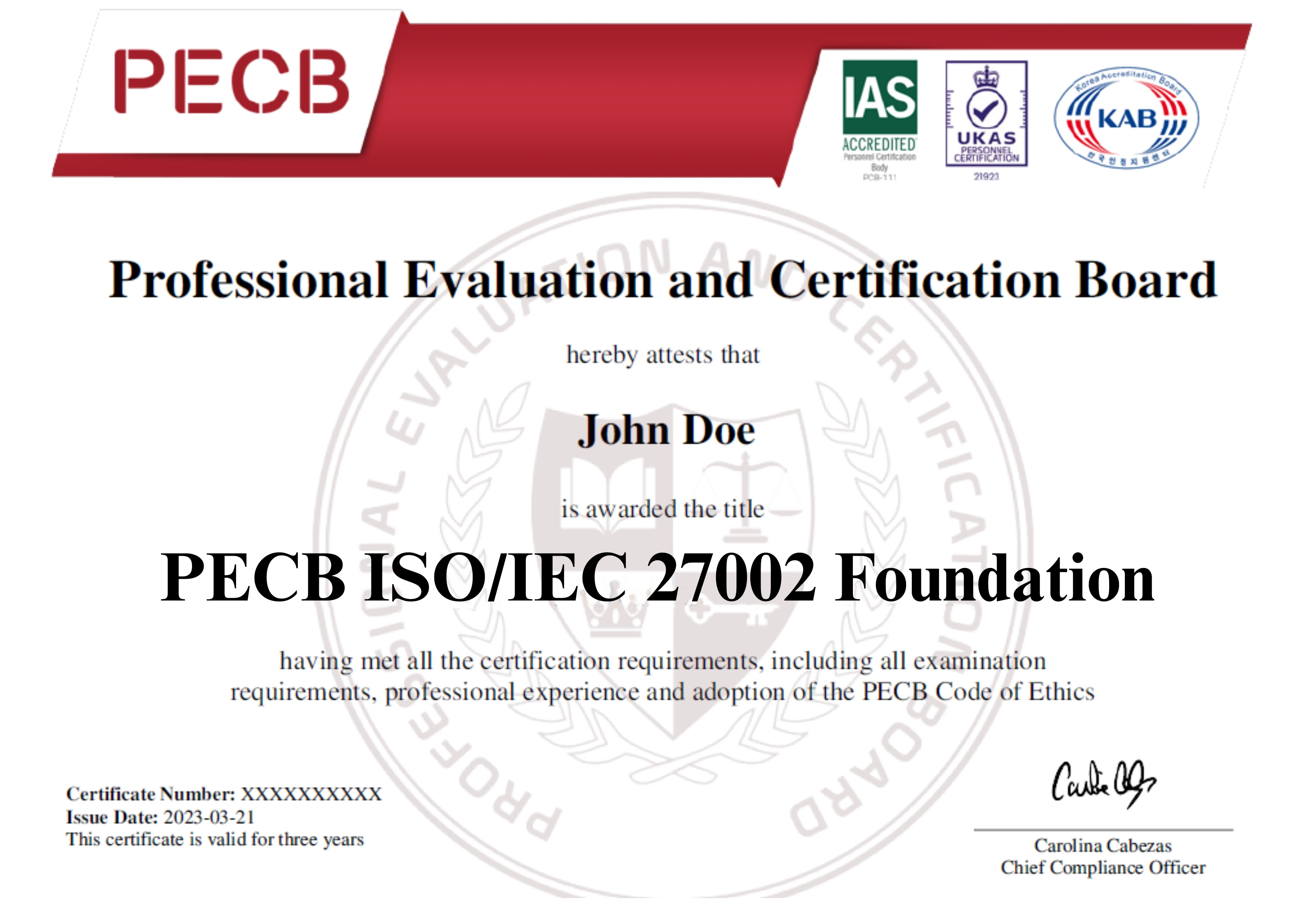 ISO/IEC 27002 Foundation