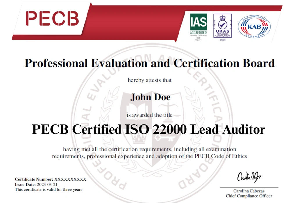ISO 22000 Lead Implementer